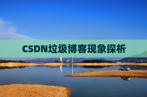 CSDN垃圾博客现象探析